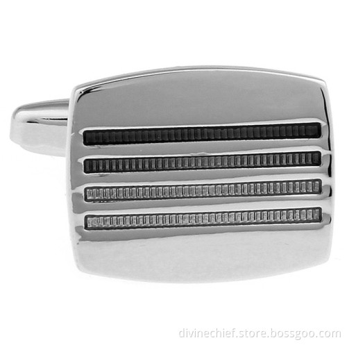 OEM & ODM Service Custom High Quality Rectangular Arc Mens Cufflinks